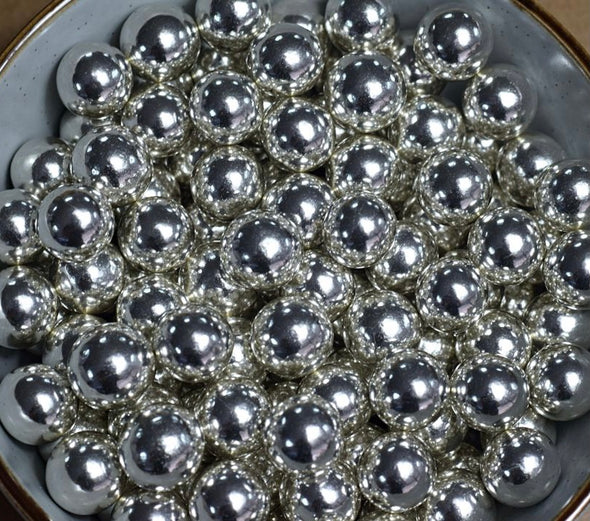 Metallic Silver XL Chocolate Crunch Balls - The Shire Bakery