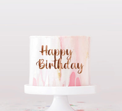Happy Birthday Cake Charm (23 colours available) - The Shire Bakery