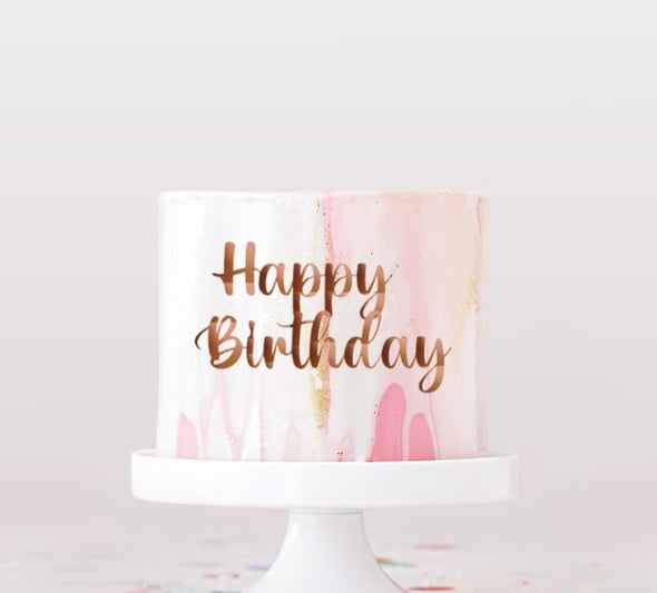Happy Birthday Cake Charm (23 colours available) - The Shire Bakery
