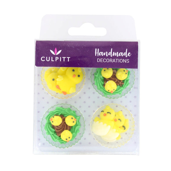 10 Easter Chicks Sugar Decorations