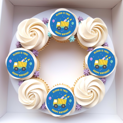 Digger Birthday Personalised Edible Toppers