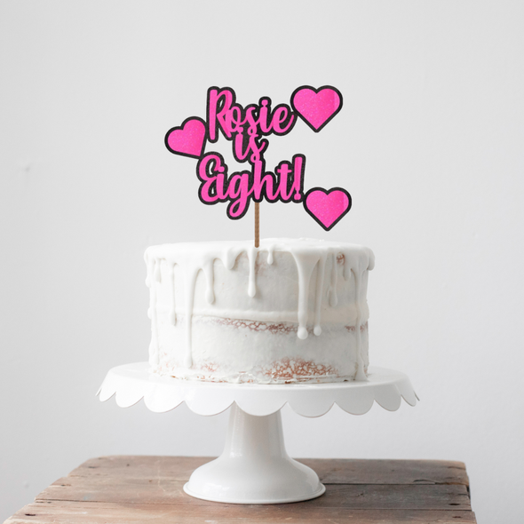 Double Layered Heart Cake Topper