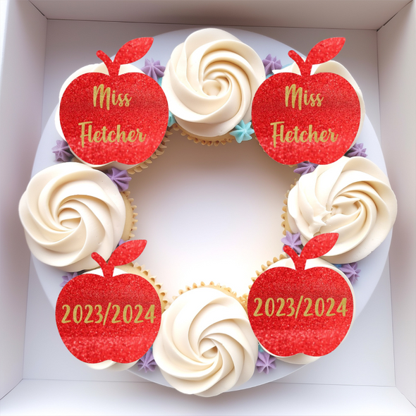 Teacher Personalised Apple Toppers