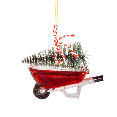 Wheelbarrow with Tree Shaped Bauble