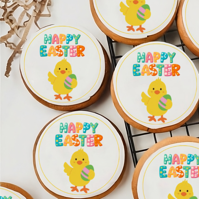 Happy Easter Chick Edible Toppers