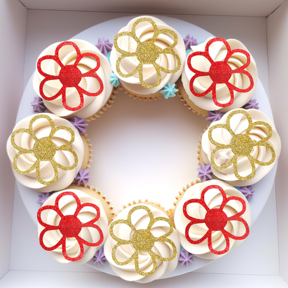 Flower Power Cupcake Charm