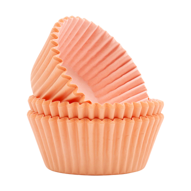 Peach Cupcake Cases Pack of 60