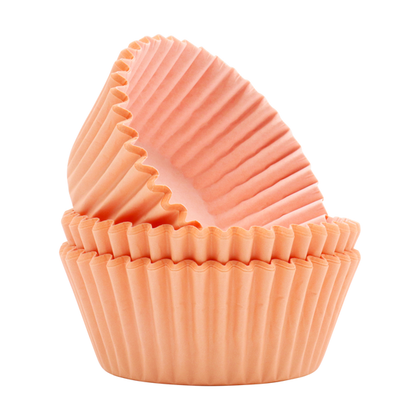 Peach Cupcake Cases Pack of 60