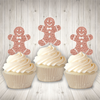 Gingerbread Man Cupcake Topper / Food Pick - The Shire Bakery