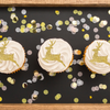 Gold Reindeer Cupcake Topper/Food Pick - The Shire Bakery