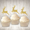 Gold Reindeer Cupcake Topper/Food Pick - The Shire Bakery