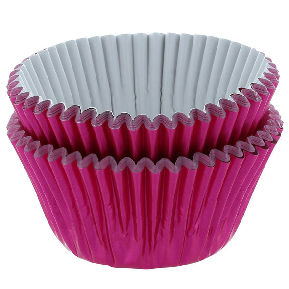 Bright Pink Foil Cupcake Cases