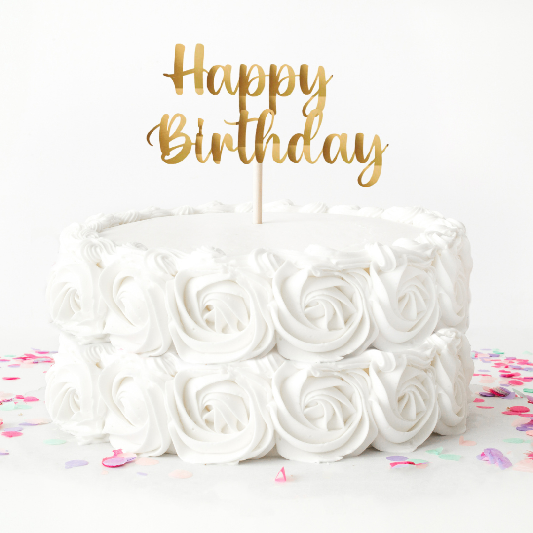 Vintage style birthday cake – Zara Cakes