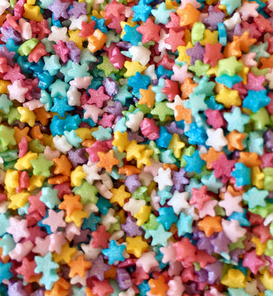 Mini Rainbow Star Sprinkles - The Shire Bakery