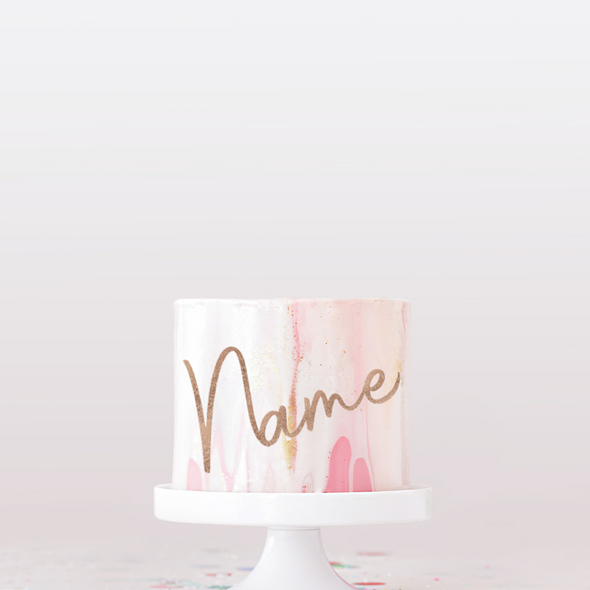 Custom Name / Message Cake Charm (18 colours available)
