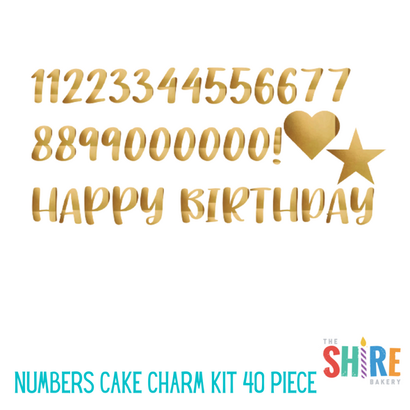Cake Charm Kit Alphabet or Numbers