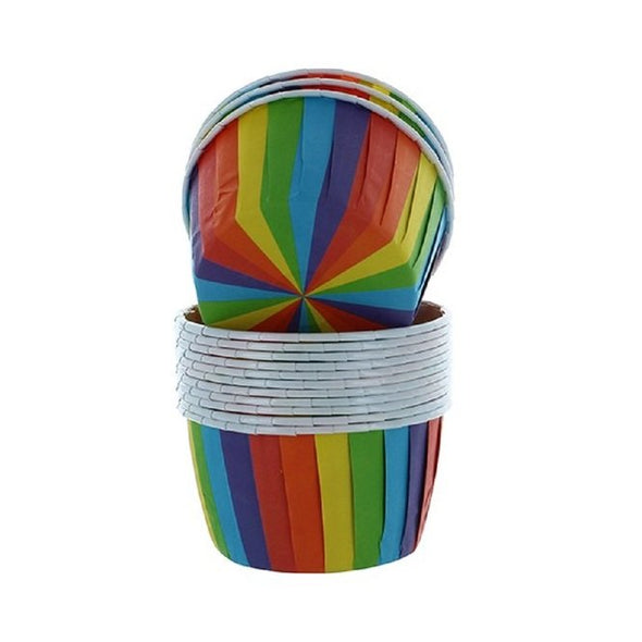 Rainbow Stripe Baking Cups 24 Pack - The Shire Bakery