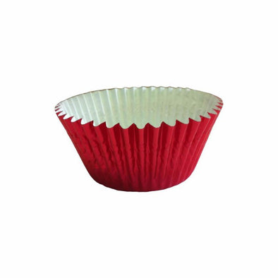 Red Metallic Foil Cupcake Cases 45 Pack